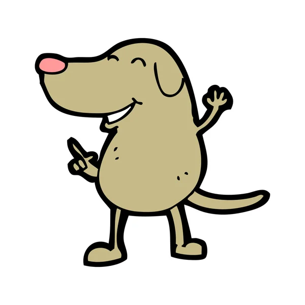 Feliz disco de baile perro de dibujos animados — Vector de stock