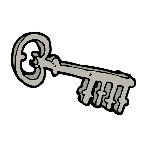 Stary klucz kreskówka — Wektor stockowy