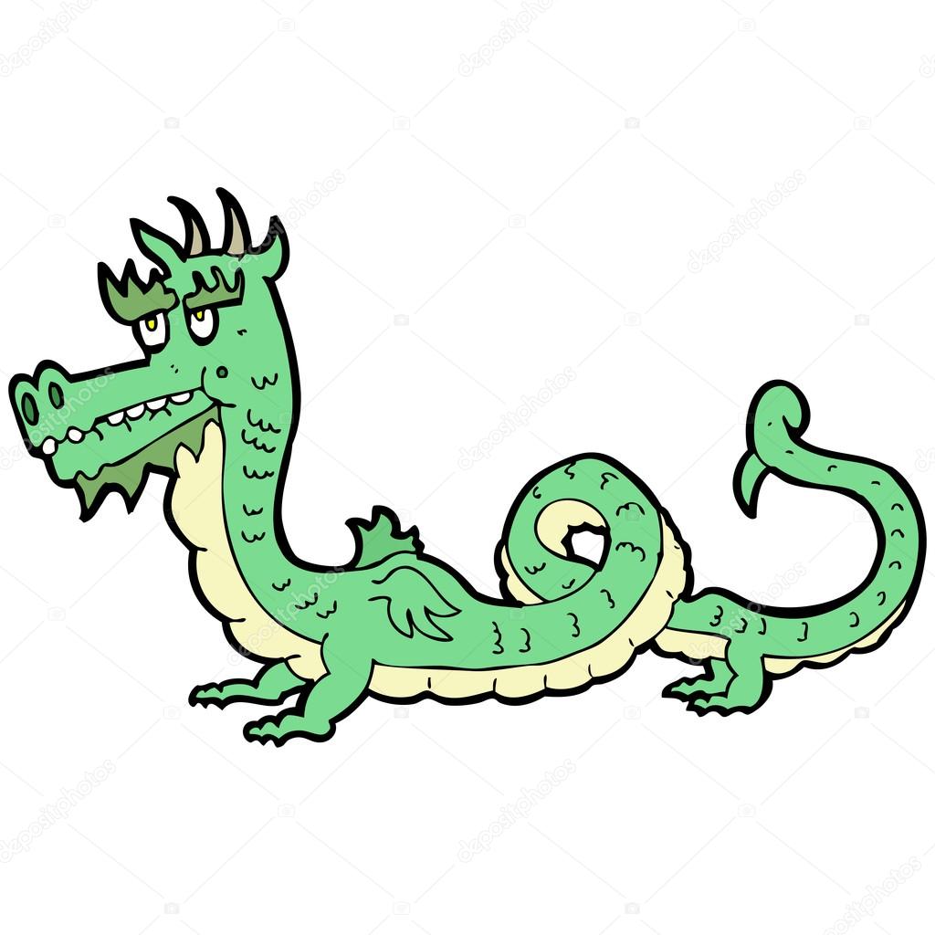 Desenhos animados dragão chinês imagem vetorial de © lineartestpilot  #13576451