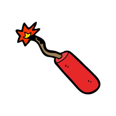 karikatür sopa alanının o girerken dinamit