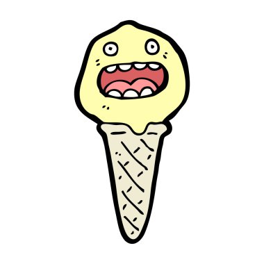karikatür dondurma koni