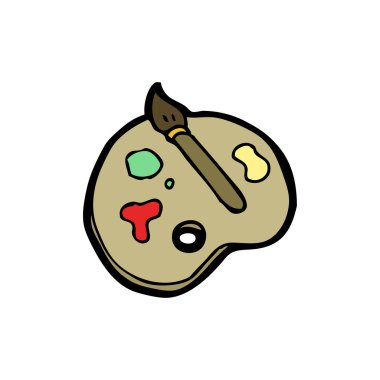 karikatür ressam paleti