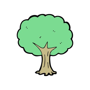 yeşil yaprakları ile ağacı