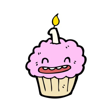 karikatür fincan kek