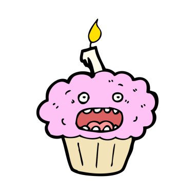 karikatür fincan kek