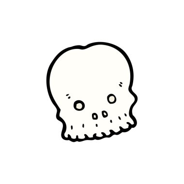 Bıyık kafatası karikatür