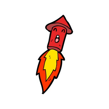 mutlu havai fişek karikatür