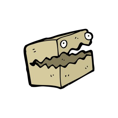 kızgın karton kutunun karikatür