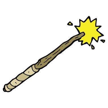 sihirli değnek karikatür