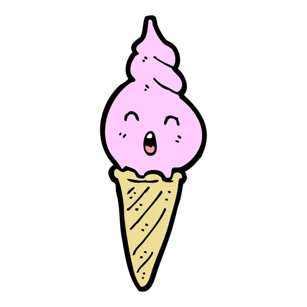 Helado de dibujos animados — Vector de stock