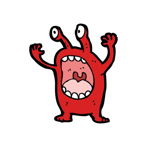 Skriker lite monster cartoon — Stock vektor