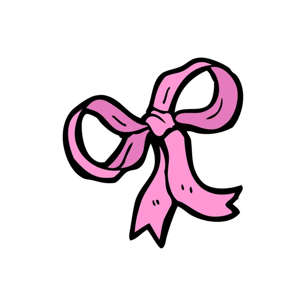 ピンクの弓の漫画 — ストックベクタ