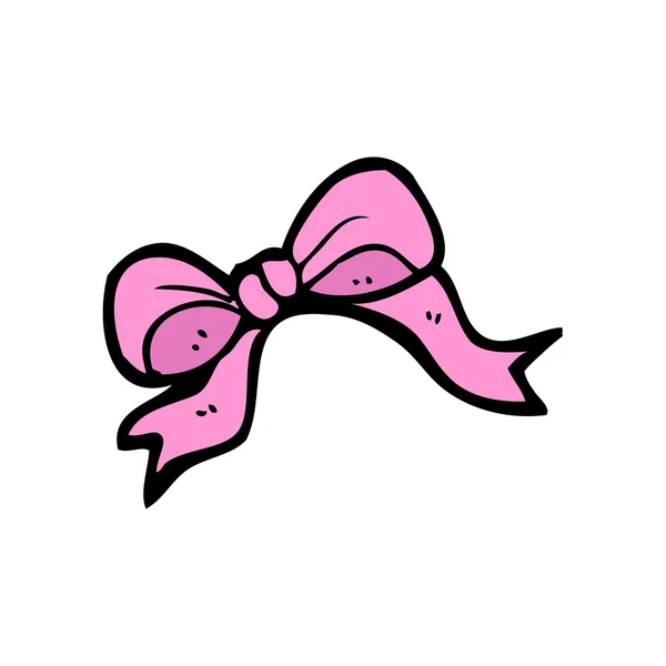 ピンクの弓の漫画 — ストックベクタ