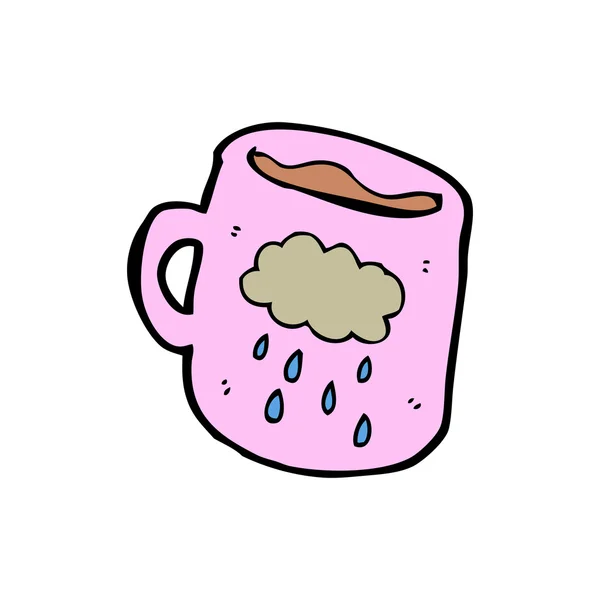 Cartoon cloud mug — Stock Vector