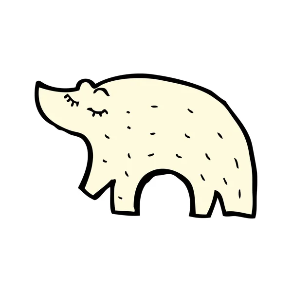 Dibujos animados oso polar — Vector de stock