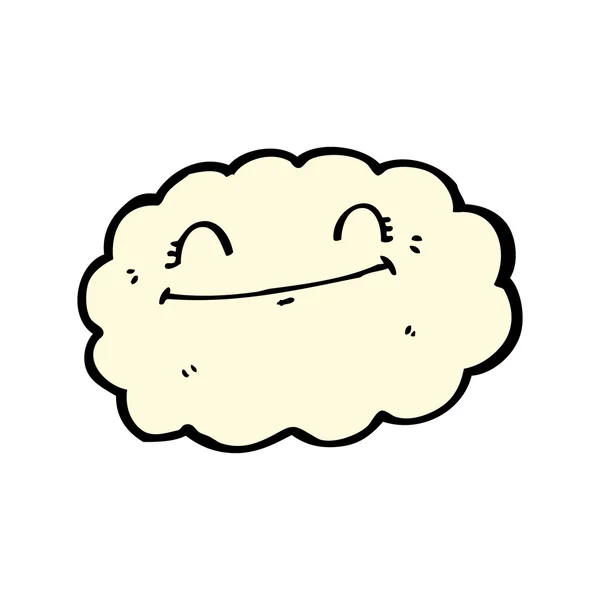 Happy cloud cartoon - Stok Vektor