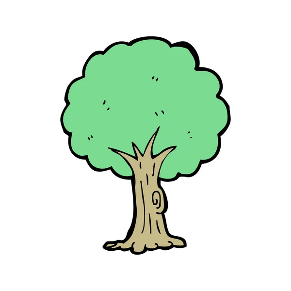 Árbol con follaje verde — Vector de stock