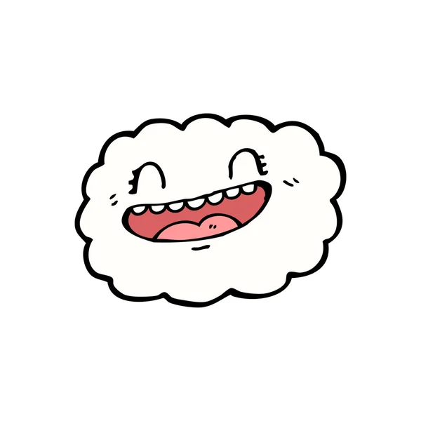 Desenhos animados nuvem feliz — Vetor de Stock