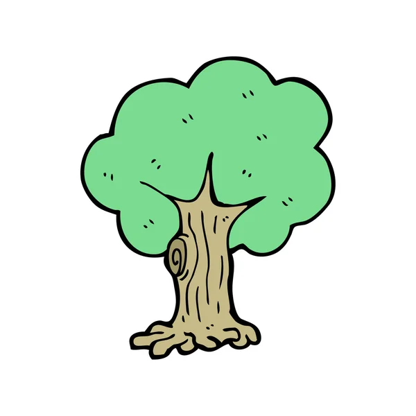 Dibujos animados árbol corto — Vector de stock