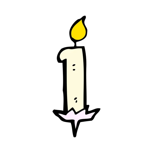 Zapálila svíčku kreslený — Stockový vektor