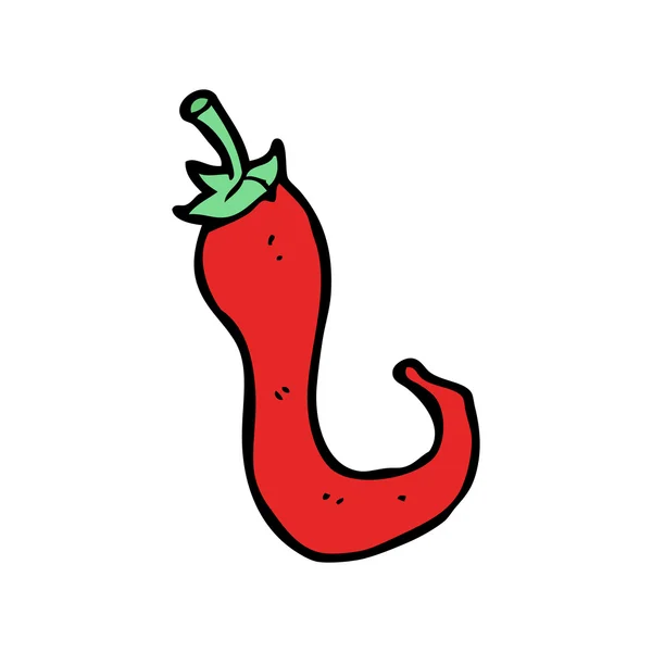 Hot chili peper cartoon — Stockvector