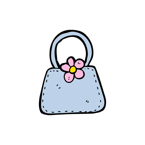 Cartoon-Tasche mit Blume — Stockvektor