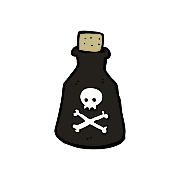 小小瓶的毒药卡通 — 图库矢量图片
