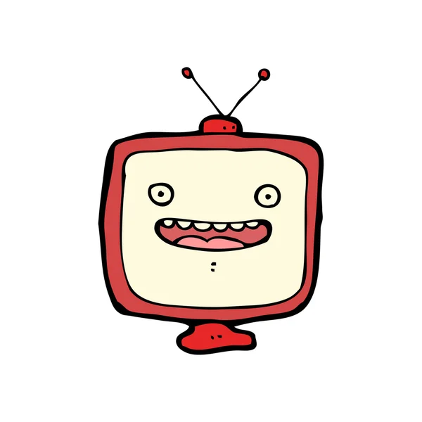 Piros doboz Tv-karakter — Stock Vector