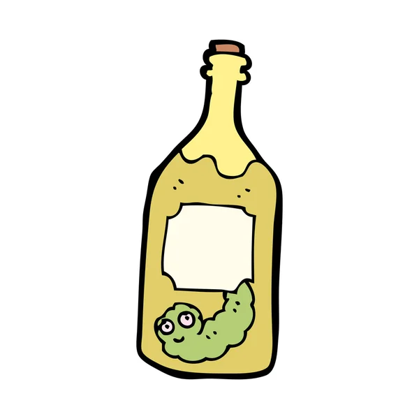 Tequila bottiglia cartone animato — Vettoriale Stock