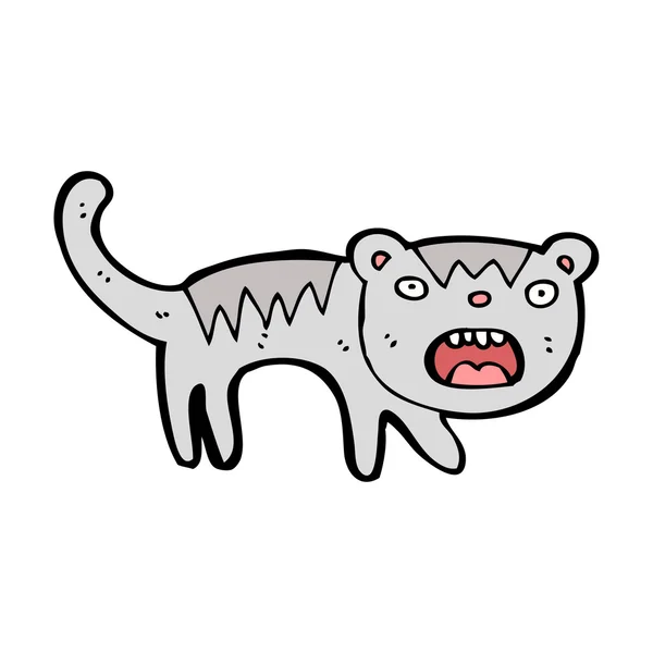 Dibujos animados yowling gato — Vector de stock