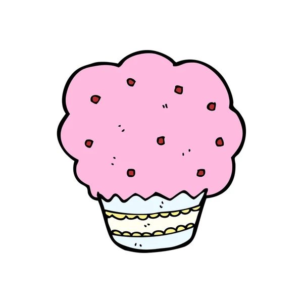 Muffin de frambuesa de dibujos animados — Vector de stock