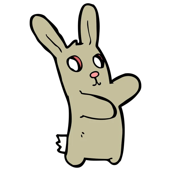 Страшная карикатура на зайца — стоковый вектор