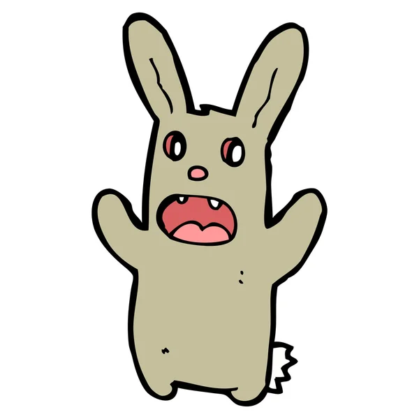 Scary bunny cartoon — Stock vektor
