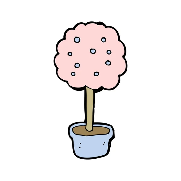 Pink tree cartoon — Stock Vector