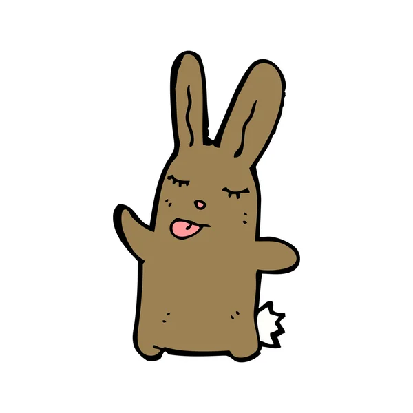 Caricature de lapin brun — Image vectorielle