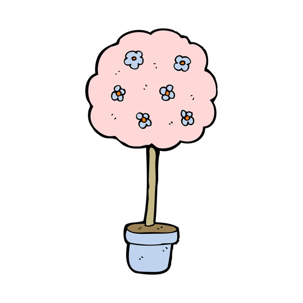 Dibujos animados árbol rosa — Archivo Imágenes Vectoriales