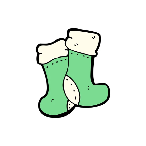 Vánoční ponožky kreslený — Stockový vektor