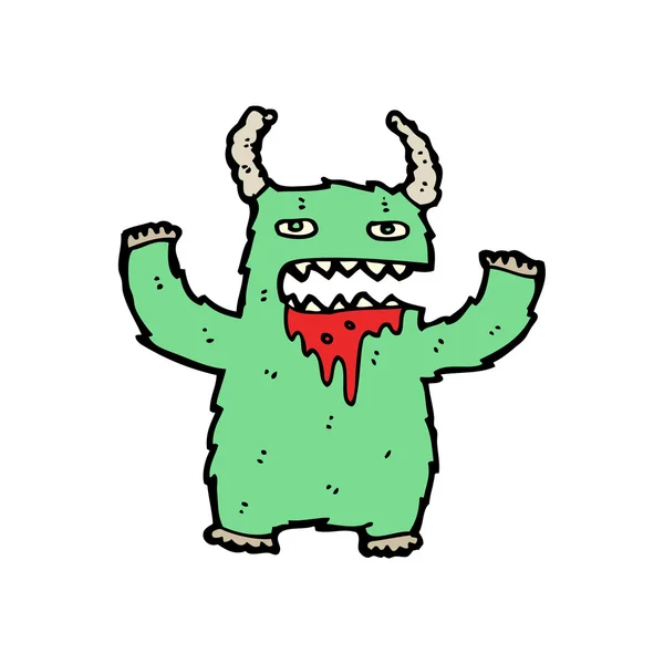 Groene alien of monster — Stockvector