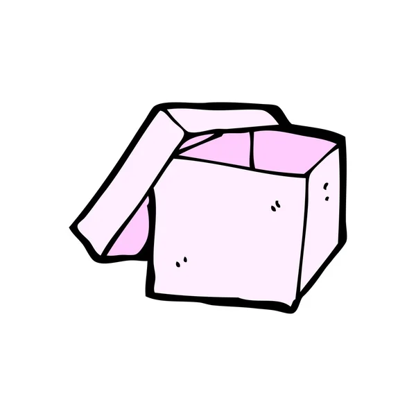 Caja abierta de dibujos animados — Vector de stock