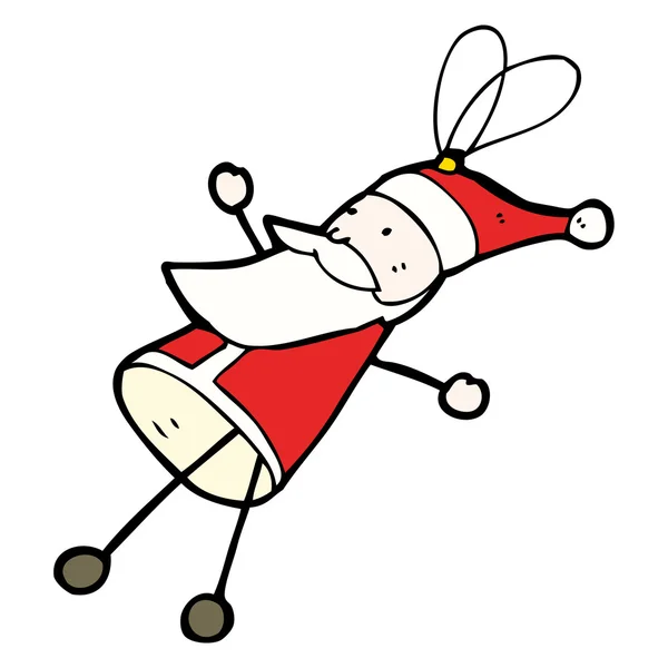 Santa decoratie cartoon — Stockvector