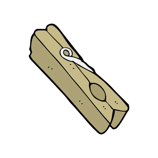 Dibujos animados de madera de la clavija — Vector de stock