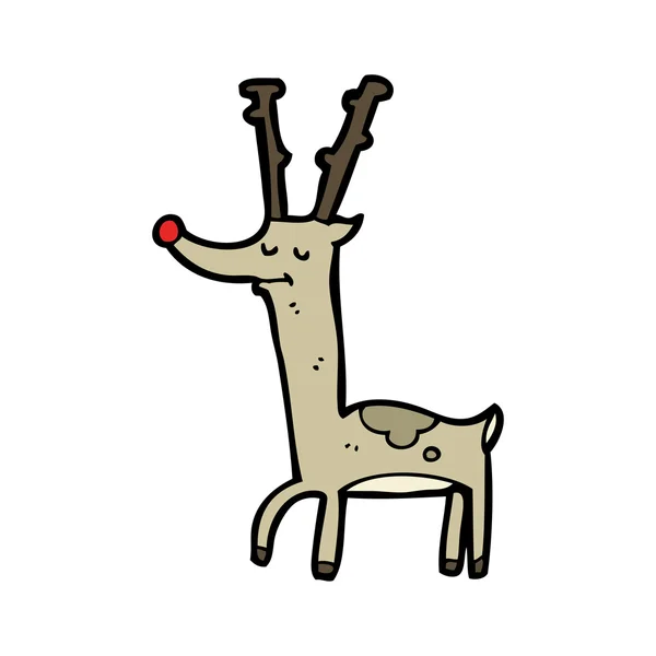 红鼻子圣诞驯鹿 — 图库矢量图片