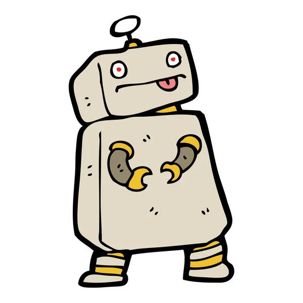Divertente robot cartone animato — Vettoriale Stock