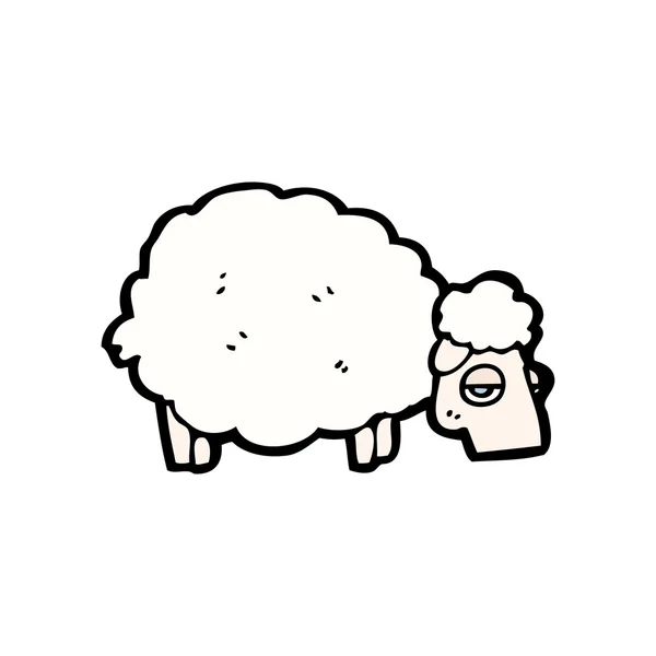Caricature moutons mangeant de l'herbe — Image vectorielle