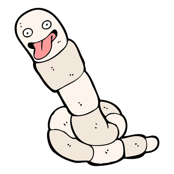 搞笑地球蠕虫卡通 — 图库矢量图片