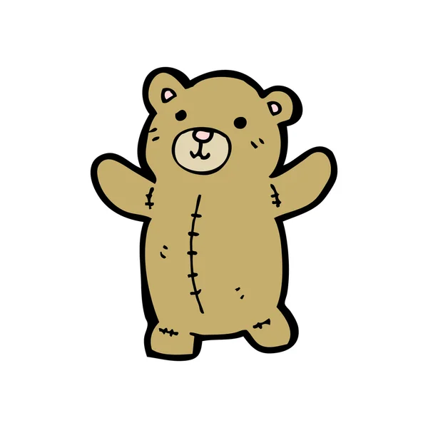 快乐的泰迪熊卡通 — 图库矢量图片