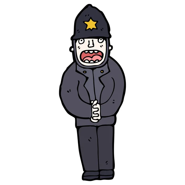 Politieagent cartoon — Stockvector