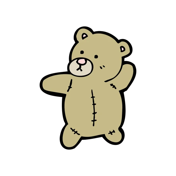 활활 타오르는 곰 만화 — 스톡 벡터