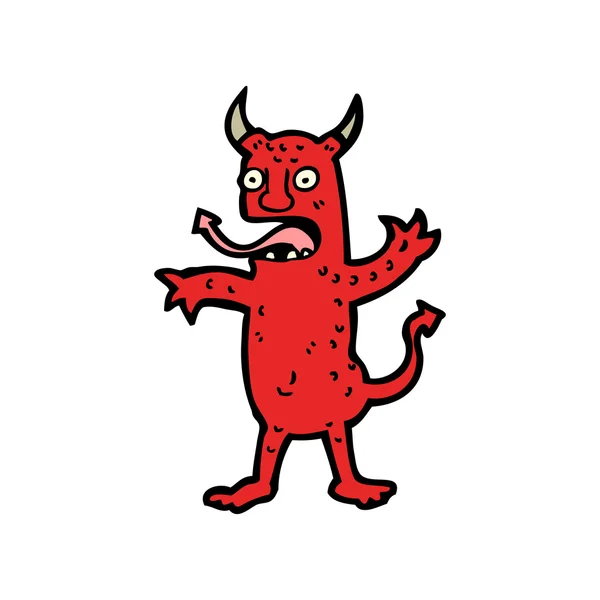 Little devil cartoon — Stock Vector