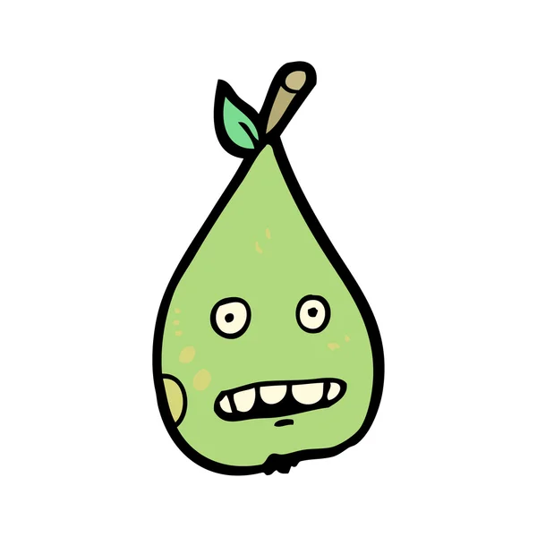 Ugly pear cartoon — Stockvector